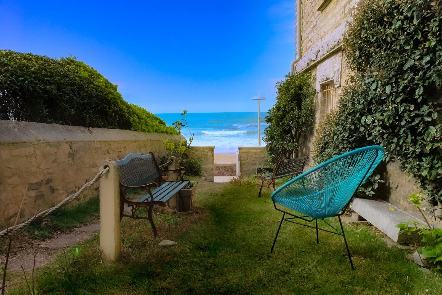 Magnifique Appartement Avec Terrasse, Parking Et Vue Sur L'Ocean Pour 5 Biarritz Bagian luar foto